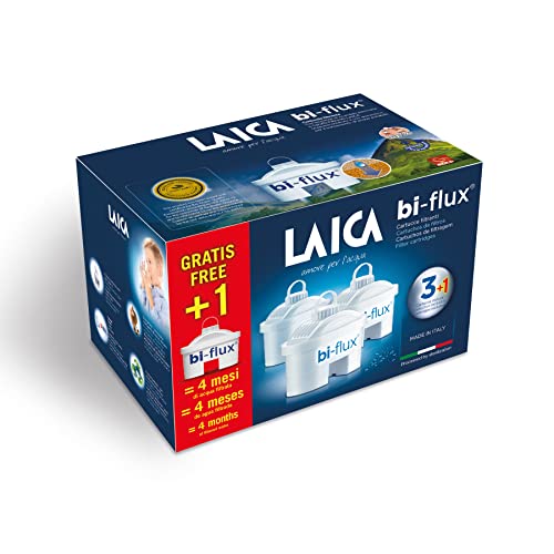 Laica - 3 + 1 filtri biflux f4m2b2it150, Bianco, 4 unità (Confezione da 1)