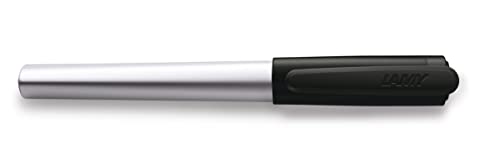 LAMY nexx 037 - Penna stilografica in alluminio con impugnatura antiscivolo e pennino in acciaio, colore: nero, spessore: M