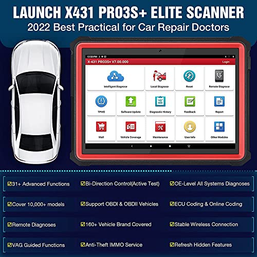 LAUNCH X431 PRO3S+ Strumento diagnostico per Scanner per Auto Autod...