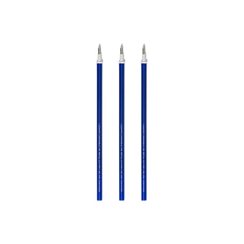 Legami - Refill per Penna Gel Cancellabile, Set 3 Pezzi, Altezza 13 cm, Inchiostro Termosensibile Blu, Punta 0,7 mm