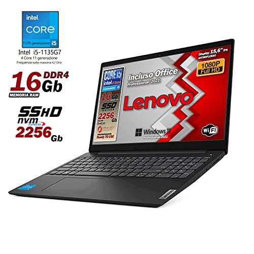 Lenovo, Pc portatile notebook, Cpu Intel i5 11Th gen, 4 Core, 16 Gb...