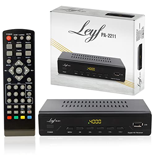 LEYF PA-2211 Decoder DVB-T2 Full HD 1080p Ricevitori Digitale Terrestre (HDTV, DVB-T T2, Scart, USB)