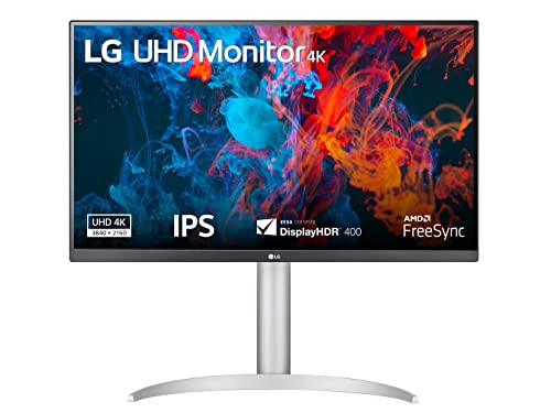 LG 27UP650 Monitor 27  UltraHD 4K LED IPS HDR 400, 3840x2160, 5ms, AMD FreeSync 60Hz, HDMI 2.0 (HDCP 2.2), Display Port 1.4, AUX, Stand Pivot, Flicker Safe, Bianco