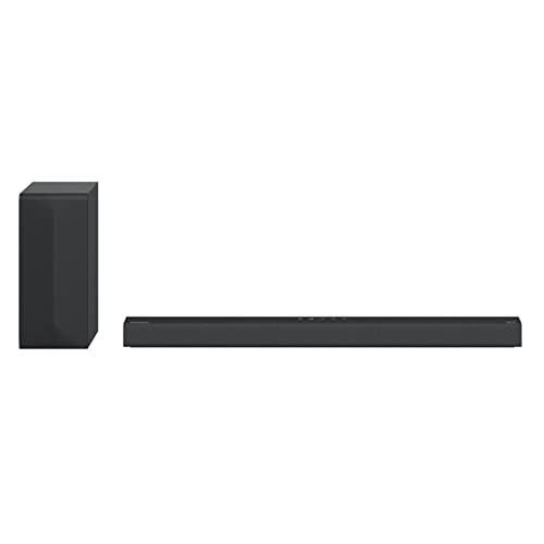 LG S65Q Soundbar TV 420W, 3.1 Canali con Subwoofer Wireless, Audio Meridian Horizon, DTS Virtual:X, AI Sound Pro, Audio ad Alta Risoluzione, Bluetooth, Ingresso Ottico, HDMI in out