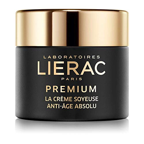 Lierac Premium la Crème Soyeuse Crema Viso Anti Età con Acido Ialuronico, Pelle da Normale a Mista, Formato da 50 ml