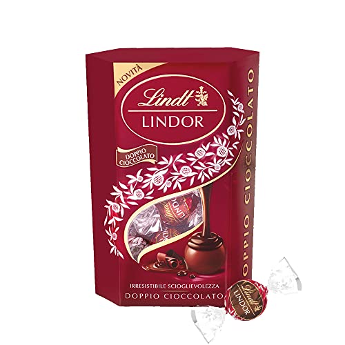 Lindt LINDOR Doppio Cioccolato, Praline di Cioccolato al Latte con ...