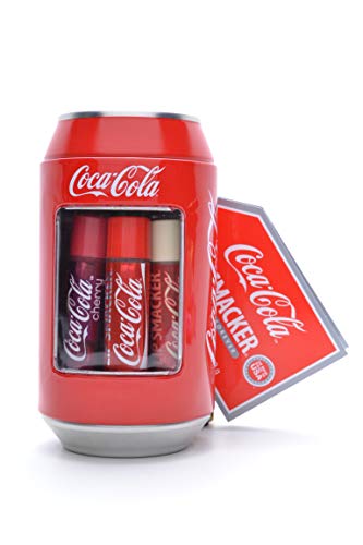 Lip Smacker - Coca-Cola Can Collection - Set di Burrocacao per Bambini - Vari Gusti Ispirati al Mondo Coca Cola - Iconica Lattina Coca-Cola da Collezione - Confezione Regalo da 6 Burrocacao