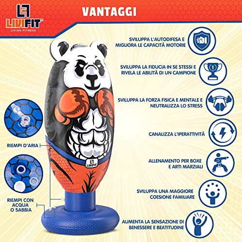 LIVIFIT Panda Punching Ball - Alta Qualità - Innovativo sacco da...