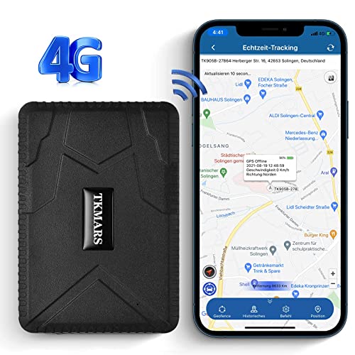 Localizzatore GPS per Auto 4G GPS Tracker Mode Posizionamento GSM GPS SMS con Forte Magnete Impermeabile APP Senza Abbonamento Antifurto GPS Tracker Smart Alarm per Auto Moto Bicicletta