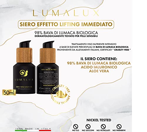 Lumalux COMBO PACK -Siero Acido Ialuronico Viso Antirughe 50ml con ...