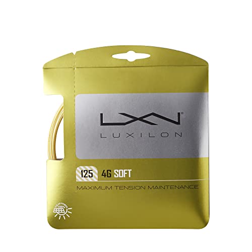 Luxilon WRZ997111 Corda da Tennis 4G Soft, 12.2 m, Unisex, Colore Oro, 1.25 mm