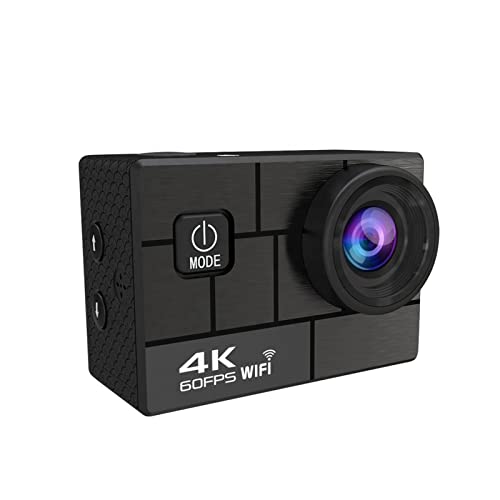 lxxiulirzeu Fotocamera d azione Ultra HD 4K   6 0FPS 2. 4MP. WiFi 2.0 170D Sott Acqua 30m Casco Vedio Anti-Shake Supporta la Fotocamera Fotografica al rallentatore Adatto a Tutti i Tipi di Sport