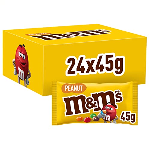 M&M s Peanut Confetti Al Cioccolato Contenenti Arachidi, 24 Bustine Ognuna Da 45g di praline al cioccolato: totale 1080g