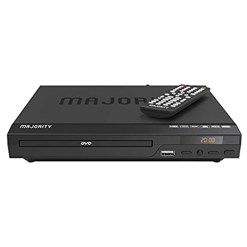 Majority Lettore DVD esterno per TV con porta HDMI | Connessione multipla e multiregione | Riproduzione tramite USB | Telecomando incluso