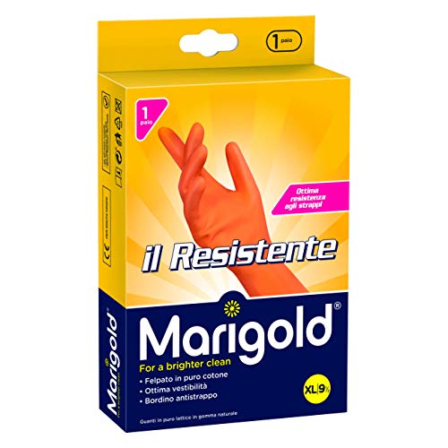 Marigold Guanto Il Resistente, Felpato in puro cotone, Taglia 9 1 2 X-Large