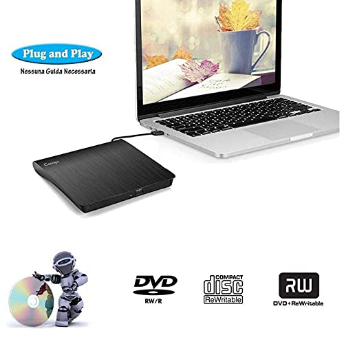 Masterizzatore DVD CD Externo, Cocopa Unità DVD Esterna USB 3.0 DV...