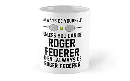 Mattanch Tazza da caffè da tennis Federer Beterer, regalo per lei, tazze da caffè divertenti, tazze da caffè da tennis, con proverbio, per uomo, tazza da caffè per donna, regalo da tennis, Roger Feder