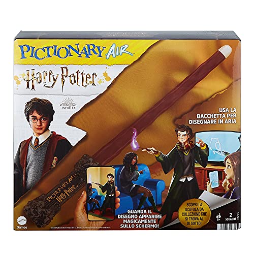 Mattel Games- Pictionary Air Versione Harry Potter con Bacchetta, G...