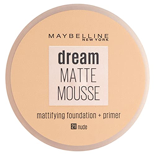 Maybelline Dream, Fondotinta compatto in mousse, 21 Nude, 18 ml...