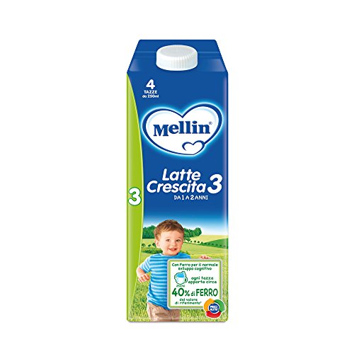 Mellin 3 Latte di Crescita Liquido - 6 Bottiglie da 1000 ml
