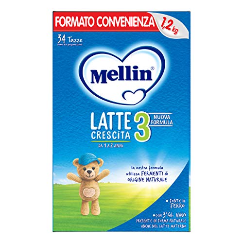 Mellin 3 Latte in Polvere di Crescita - 3 Confezioni di 1200gr [Tot...