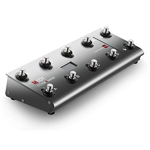 MeloAudio MIDI Commander Guitar Floor Controller a pedale MIDI USB portatile multieffetto con 10 interruttori a pedale, 2 prese per pedale di espressione e 8 preset host