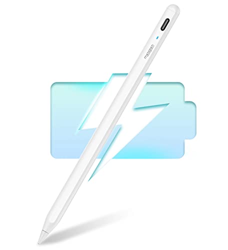 Metapen Penna Compatibile con Apple iPad (2018-2022), Ricarica Rapida, Sensibile all Inclinazione & Rifiuto del Palmo & Magnetica Stylus Pen, Compatibile con 6 7 8 9, Pro 11 12.9, Air 3 4 5, Mini 5 6