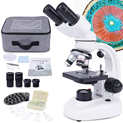 Microscopio binoculare 40X-1000X per adulti, Microscopio composto c...