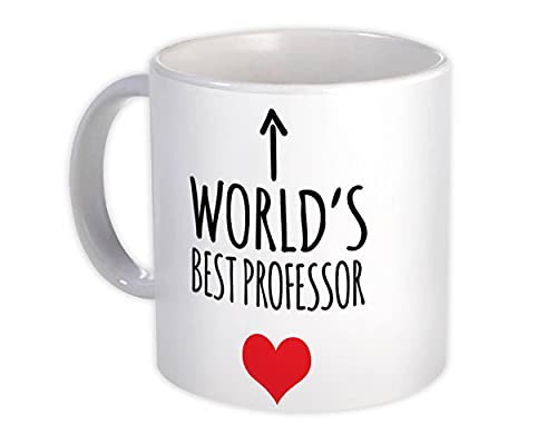 Miglior professore al mondo : Tazza Regalo : Compleanno di Natale del lavoro della famiglia di amore del cuore