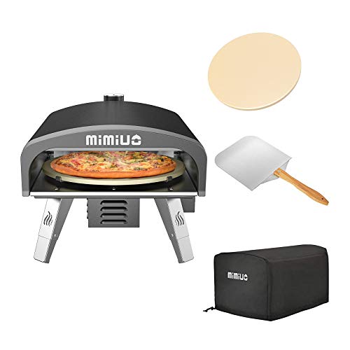 Mimiuo - Forno per pizza a gas con funzione girevole per il giardin...