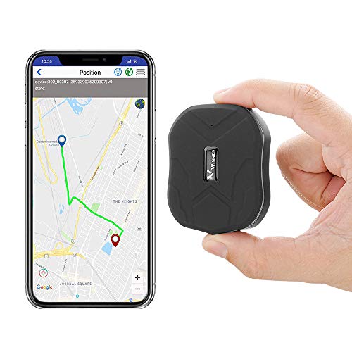 Mini GPS Tracker, Magnete Localizzatore GPS in tempo reale 1500 mAh Standby 25 giorn,Mini GPS Geo-fence Alarm App Gratuita per Auto Moto Bambini MiniTK905