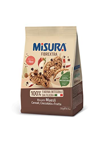 Misura Biscotti Integrali Fibrextra Muesli con Cereali, Gocce di Ci...