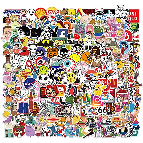Moda Strada Adesivi, 300 PEZZI Trendy Cool Sticker Packs Adesivi per Adolescenti, Adulti, Graffiti Con Marchio in Vinile Impermeabile Sticker per skateboard, chitarra, computer, scooter, laptop
