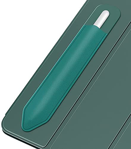 MoKo Custodia Protettiva Adesiva Compatibile con Apple Pencil 1 2, Cover Protettiva in Pelle PU con Elastico Compatibile con iPad 9 8, iPad Air 4, iPad PRO da 11 e 12,9 , iPad Mini 6, Pineta Verde