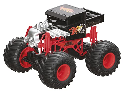 Mondo Motors - Hot Wheels Monster Trucks BONE SHAKER - Kit Battery Pack incluso - macchina telecomandata per bambini - Colore Rosso Nero - 63648