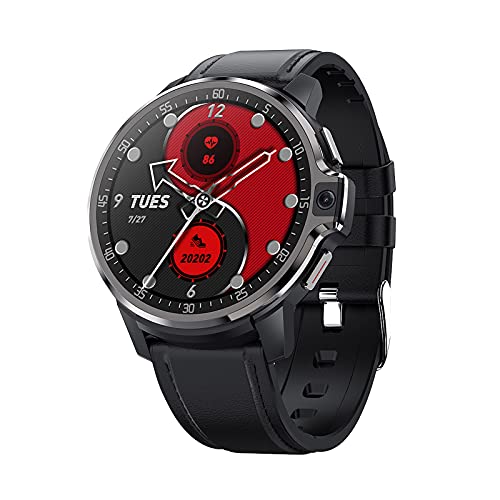 Montloxs 4G Smart Watch Bracciale Sportivo WiFi GPS BT Smartwatch Touch Screen Android 9.1 Supporto Nano SIM Card Telefonata Doppia Fotocamera da 5 MP Cardiofrequenzimetro Riconoscimento facciale