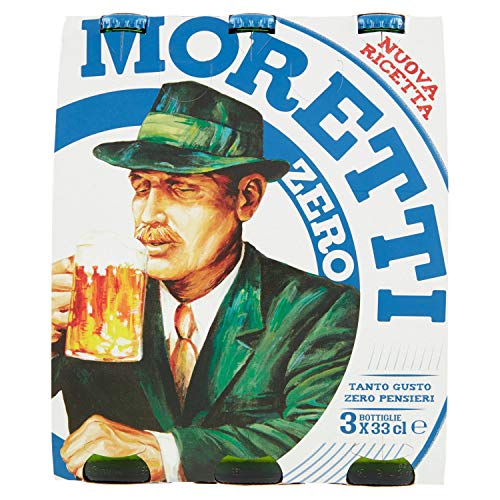 Moretti Birra Zero Bottiglia, 3 x 330ml