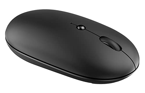 Mouse Wireless per Mac iPad iPhone, (Modalità Tri: BT 5.0 3.0+2.4G), 3 DPI Mouse Bluetooth, Wireless Mouse USB, Ergonomico Mouse, Magic Mouse Senza Fili per PC Tablet Laptop(Nero)