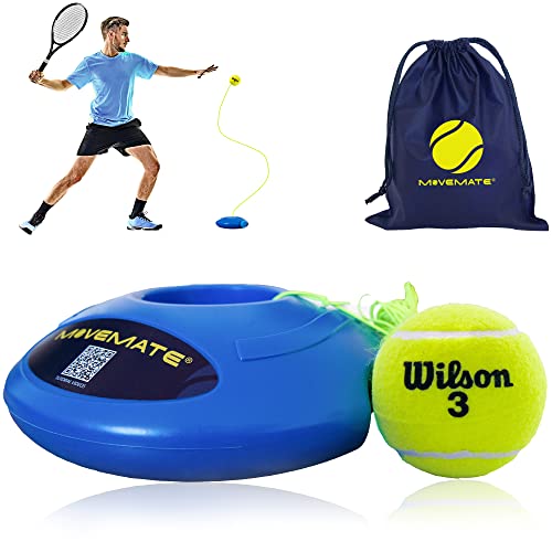 MOVEMATE Set di Allenamento del Tennis con Palla da Tennis Wilson | Innovativo Dispositivo Sportivo per Il Tempo Libero per Giocare e l allenamento all aperto, in Giardino
