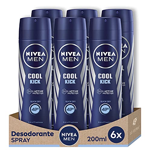 NIVEA Men NIVEA Spray Cool Kick Men – 200 ML – 6 pezzi