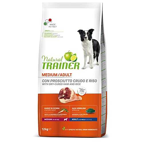 Natural Trainer Medium Cibo per Cani Adulti con Prosciutto crudo - 12kg