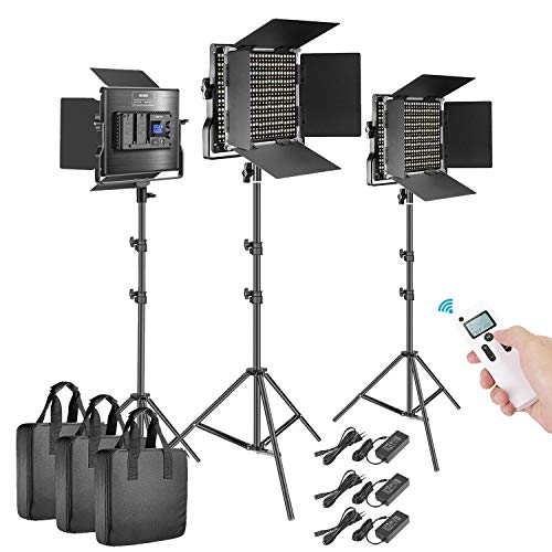 Neewer Kit di illuminazione Avanzata per Video 2,4G 660 LED, Pannello LED Bi-colore Dimmerabile con Schermo LCD Telecomando 2,4G Supporto di Luce per Fotografia di Ritratto Prodotto