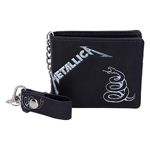 Nemesis Now Portafogli con licenza ufficiale Metallica Black Album con catena, ecopelle, 11 cm