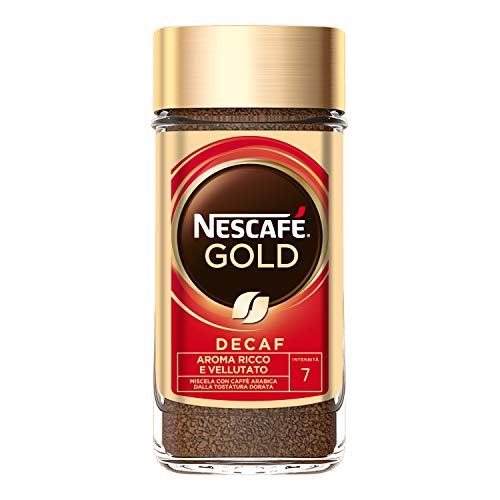 Nescafé Gold Caffè Solubile Decaffeinato Barattolo, 200g...