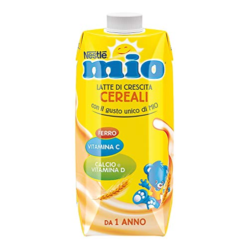 Nestlé Mio Latte Cereali Latte Liquido per la Crescita da 1 Anno, 12 Brik da 500 ml