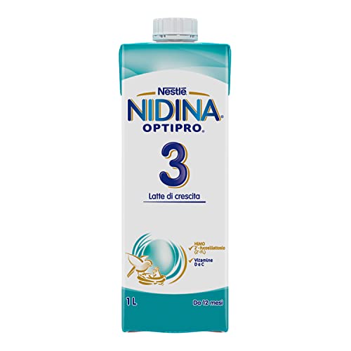Nestlé Nidina 3, Latte liquido per la crescita, Da 12 mesi, Confez...