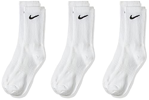 Nike Socks Everyday LTWT, Calzini Uomo, Bianco (White Black), 38–42 (Taglia produttore: M), Confezione da 3