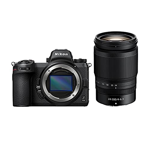 Nikon Z6II +24 200 f 4-6.3 VR Fotocamera Mirrorless Full Frame, CMOS FX da 24.5 MP, 273 Punti AF, Mirino OLED da 3.690k Punti Quad VGA, 4K, LCD 3.2 , Nero, [Nital Card: 4 Anni di Garanzia]