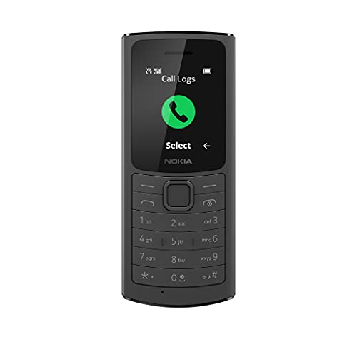 Nokia 110 Telefono Cellulare 4G Dual Sim, Display 1.77  a Colori, Fotocamera, Nero