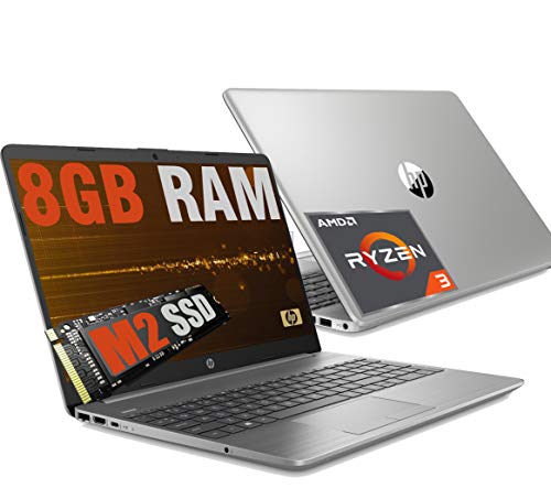 Notebook HP 255 G8 Silver Slim Portatile Full HD 15.6  Cpu AMD Ryzen 3 3250U Fino a 3,5Ghz  Ram 8Gb DDR4  SSD M2 Nvme 256GB  graphic Radeon  Hdmi RJ-45 Wifi Bluetooth Usb Type-C  Windows 11 Pro